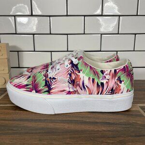 Vans Doheny Platform Womens Size 8 Shoes Paradise Floral Lace Up Skate Sneakers